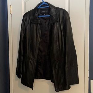 Beautiful Jones New York Black leather jacket L